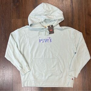 🆕 Levi’s mint and purple tye dye pullover hoodie SZ XL
